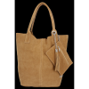 GEANȚĂ DIN PIELE shopper bag Vittoria Gotti albastru deschis V5190